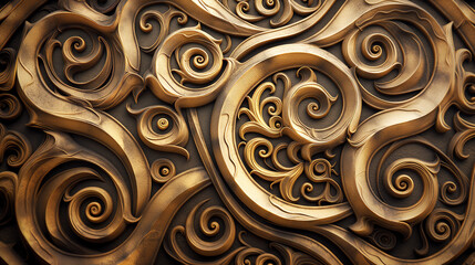 an intricate  gold design / background