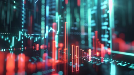 Finance backdrop unites stats, candlesticks, bar chart, uptrend arrow for economy theme Generative AI hyper realistic 