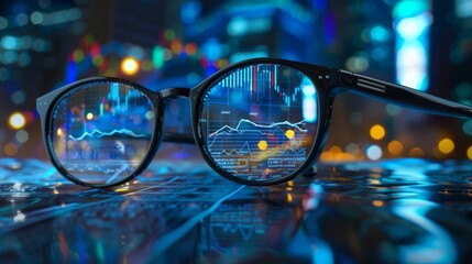 Financial analysis on business strategy, audit or financial specialists audits and analyze financial report and chart for investment concept hyper realistic 