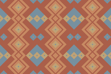 Ikat Seamless Pattern Embroidery Background. Ikat Seamless Pattern Geometric Ethnic Oriental Pattern traditional.aztec Style Abstract Vector design Texture,fabric,clothing,wrapping,sarong.