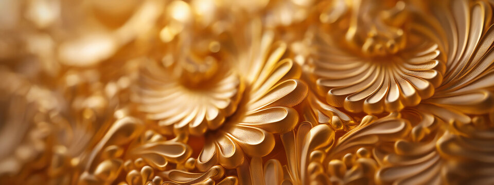 an intricate  gold design / background