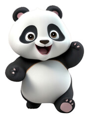 PNG  Cartoon plush panda cute