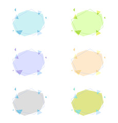 パステルカラーの多角形フレーム