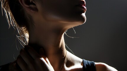 The silhouette of s on the neck and chest serve as a reminder of the heart beating beneath. .