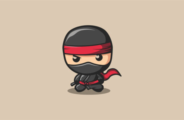 Ninja vector mascot logo design