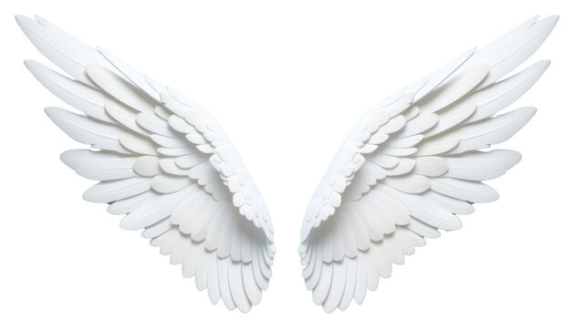 PNG White angle wings feather pattern circle