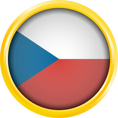 CZECH REPUBLIC FLAG CIRCEL SHAPE