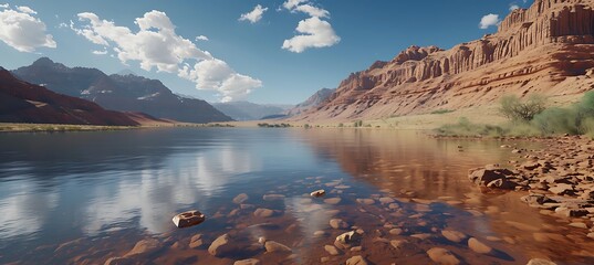 Obraz premium Wild Solitude: Exploring the Secrets of an Untouched Canyon