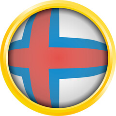 Obraz premium FAROE ISLANDS FLAG CIRCEL SHAPE