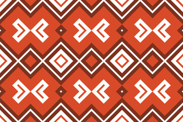 Ikat Fabric Paisley Embroidery Background. Ikat Damask Geometric Ethnic Oriental Pattern traditional.aztec Style Abstract Vector illustration.design for Texture,fabric,clothing,wrapping,sarong.
