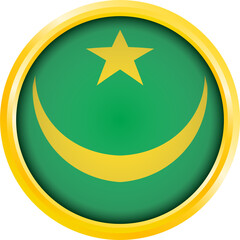 MAURITANIA FLAG CIRCEL SHAPE