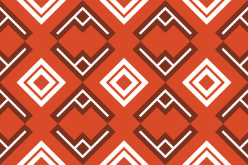 Ikat Fabric Paisley Embroidery Background. Ikat Damask Geometric Ethnic Oriental Pattern traditional.aztec Style Abstract Vector illustration.design for Texture,fabric,clothing,wrapping,sarong.