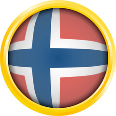 Obraz premium NORWAY FLAG CIRCEL SHAPE
