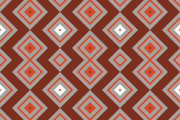 Ikat Fabric Paisley Embroidery Background. Ikat Damask Geometric Ethnic Oriental Pattern traditional.aztec Style Abstract Vector illustration.design for Texture,fabric,clothing,wrapping,sarong.