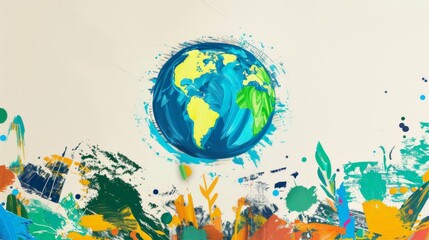  illustration of Earth on its side, symbolize hope for future generations. 