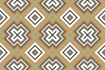 Ikat Fabric Paisley Embroidery Background. Ikat Damask Geometric Ethnic Oriental Pattern traditional.aztec Style Abstract Vector illustration.design for Texture,fabric,clothing,wrapping,sarong.