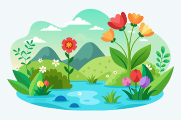 Nature's vibrant beauty captured on a pristine white canvas, adorned with an array of captivating blooms.