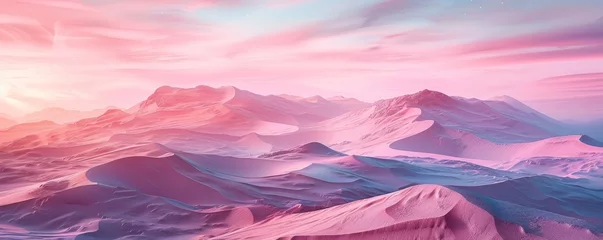 Photo sur Plexiglas Rose clair Minimalist photograph of desert landscape with soft, muted tones.