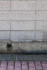 街中の様々な建造物の壁の模様