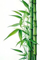 Fototapeta na wymiar fresh bamboo forest with leaves
