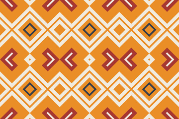 Ikat Fabric Paisley Embroidery Background. Ikat Damask Geometric Ethnic Oriental Pattern traditional.aztec Style Abstract Vector illustration.design for Texture,fabric,clothing,wrapping,sarong.