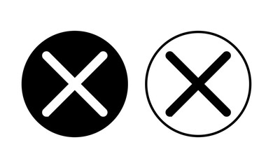 Close icon set. Delete icon vector. cross sign