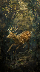 A Graceful Interlude: Majestic Deer Amidst the Serenity of the Verdant Forest