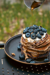pancakes with blueberries