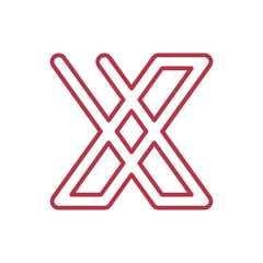 Monogram X. Design vector X logo. Monogram initial letter mark X logo design. Monogram design vector logo. Monogram initial letter mark X logo design. Simple X monogram. Monogram X design logo