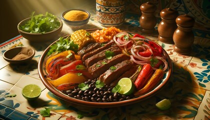 a plate of traditional mexican beef dish