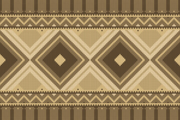 Motif Ikat Floral Paisley Embroidery Background. Ikat Seamless Geometric Ethnic Oriental Pattern traditional.aztec Style Abstract Vector design for Texture,fabric,clothing,wrapping,sarong.