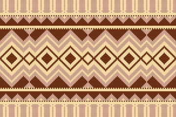 Ikat Damask Embroidery Background. Ikat Aztec Geometric Ethnic Oriental Pattern traditional.aztec Style Abstract Vector illustration.design for Texture,fabric,clothing,wrapping,sarong.