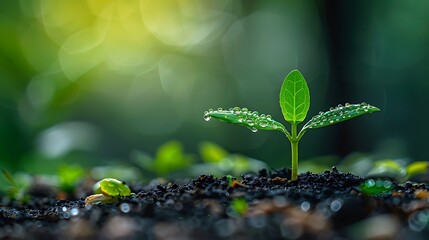 "Plant Growth: Business Concept Background"