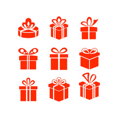 logo design gift box or gift box template