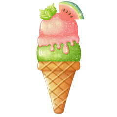 Watermelon ice cream is the perfect snack for a hot summer day