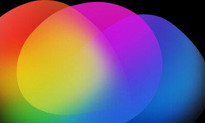 natural colorful gradient shape on black background