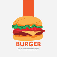 Simple Poster Food design Burger