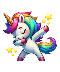 Dabbing Unicorn LGBT PNG © Enistle