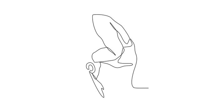 Animated self drawing of blacksmith working activity video illustration. Blacksmith working activity design in simple linear style. blacksmith design concept vide illustration, suitable for asset.