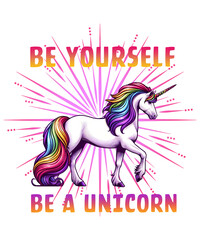 Be Yourself Unicorn LGBT Sublimation