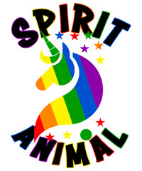 Unicorn Spirit Animal LGBT PNG
