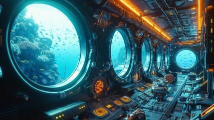 Futuristic Deep-Sea Exploration with Intelligent Marine Animals