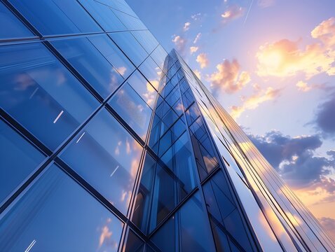 view tall building sky background translucency sleek glass buildings anisotropic filtering complexity looking reflective metallic