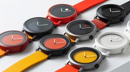 Minimalist Digital Watches Series with Innovative Time Display