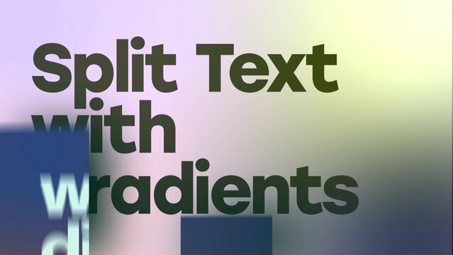 Split Text with Gradients