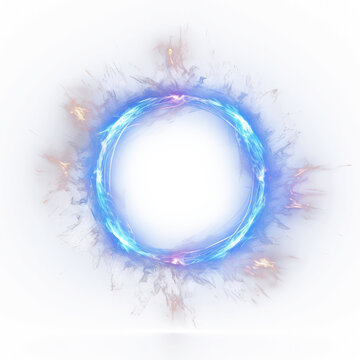 PNG Glowing magic portal effects fireworks night black background
