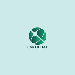 Earth day logo vector