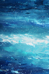 Naklejka na ściany i meble Mesmerizing Oceanic Allure: An Abstract Impression of the Deep Blue Sea