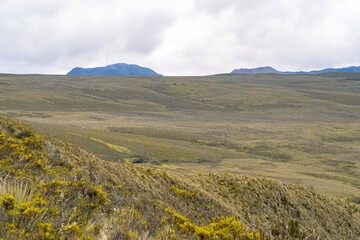 Andean landscapes, hills for agriculture.