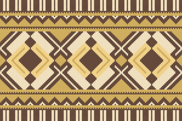 Ikat Paisley Pattern Embroidery Background. Ikat Frame Geometric Ethnic Oriental Pattern Traditional. Ikat Aztec Style Abstract Design for Print Texture,fabric,saree,sari,carpet.